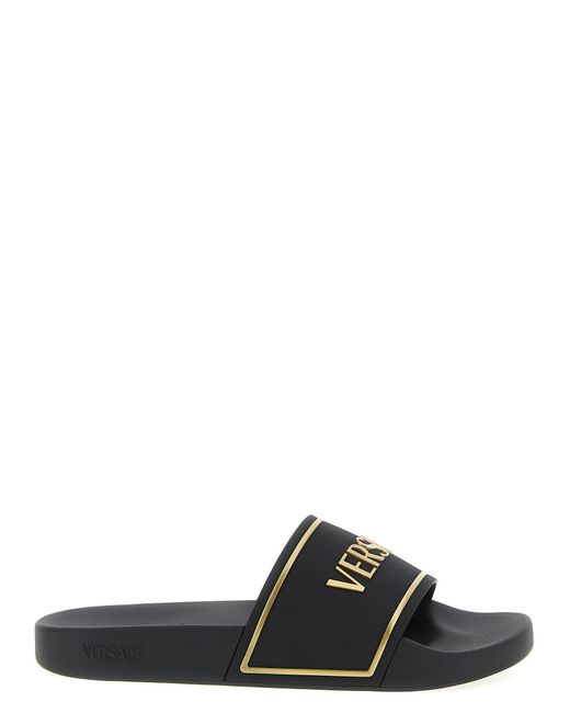 Versace Black Logo' Slide for men