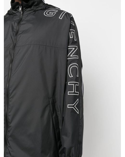 Givenchy Black Logo Full Zip Sweatshirt for men