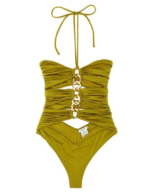 Elisabetta Franchi Ketting Één Stuk Zwempak in het Green