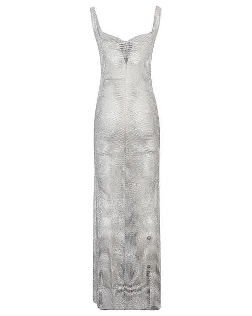 Santa Brands White Sleeveless Long Dress