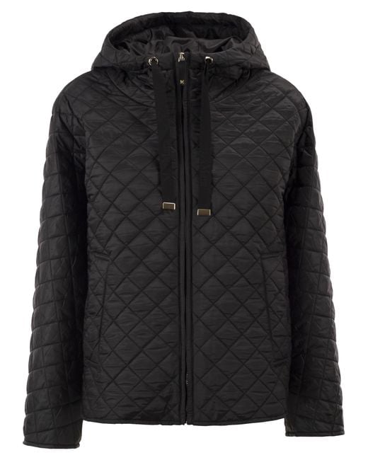 Max Mara Black Mtcgiorno Quilted Padded Jacket