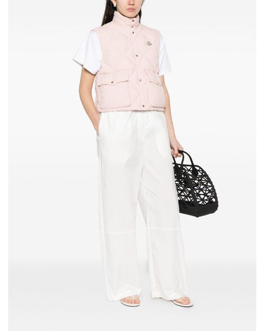 Moncler Pink Biois Down Quilted Gilet