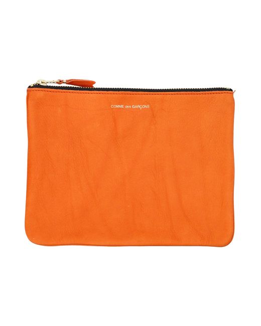Comme des Garçons Orange Washed Zip Pouch