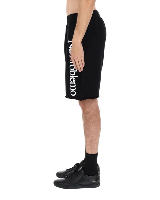 No Problemo Blue Shorts Con Logo