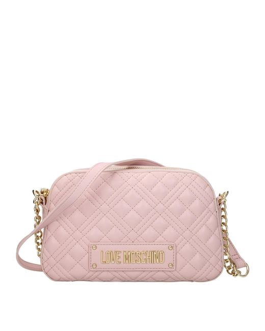 Love Moschino Pink Borse A Tracolla Donna Poliuretano Rosa/Rosa Cipria for men