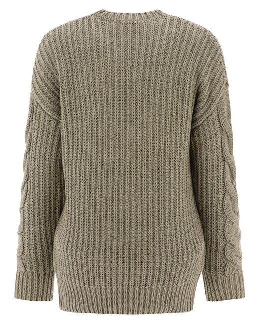 "Acciaio" Pull en tricot de câble Max Mara en coloris Gray