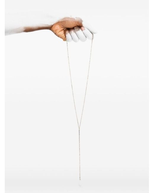 Totême  White Crystal Drop Necklace
