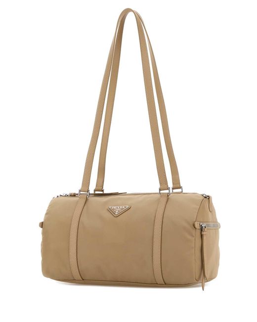 Prada Natural Re-Nylon Large Shoulder Bag