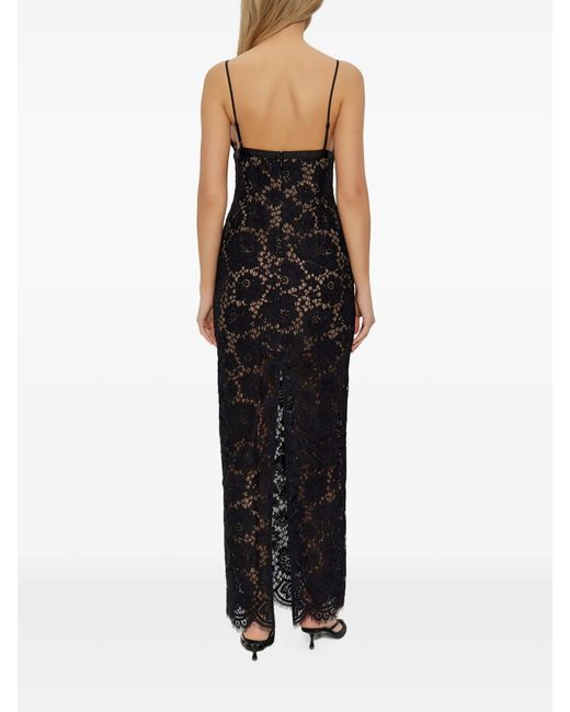 Self-Portrait Black Floral Lace Maxi Dress