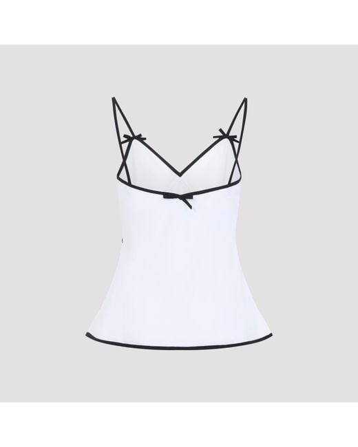 Moschino White Bow Top