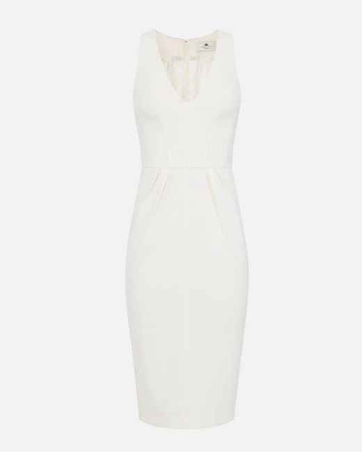 Elisabetta Franchi White Crepe Dress