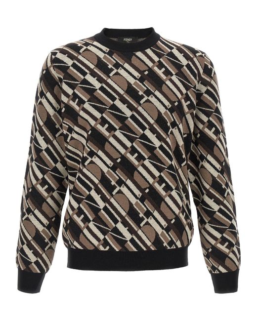 Fendi Pullover " Tape". in Black für Herren