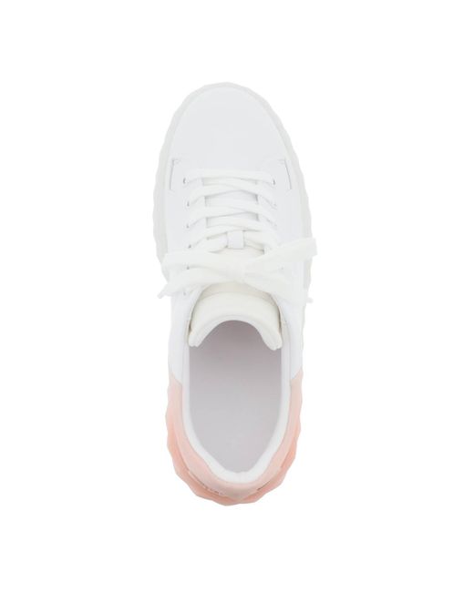 Sneakers Diamond Maxi/F Ii di Jimmy Choo in White