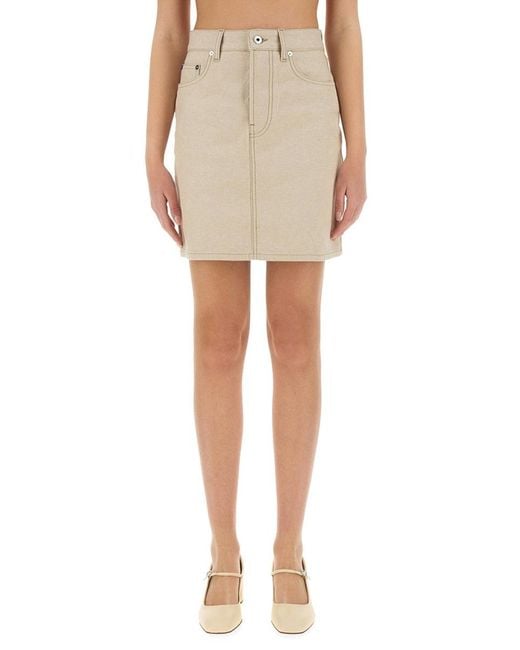 Burberry Natural Cotton Denim Mini Skirt