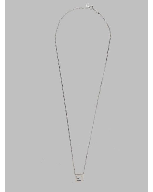 Fendi White Collana Ff for men