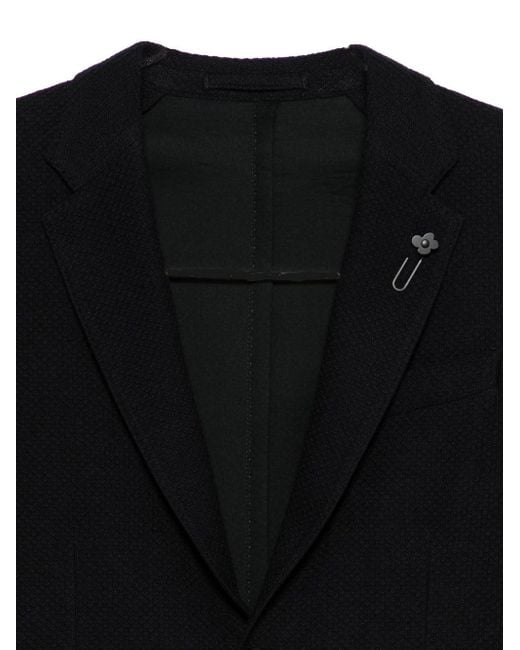 Lardini Black Single-Breasted Blazer
