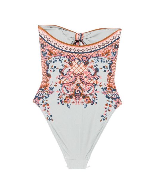 Zimmermann White Aster Printed Swimsuit