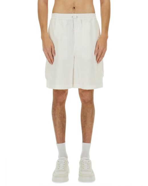 Gucci White Cotton "Web" Shorts for men