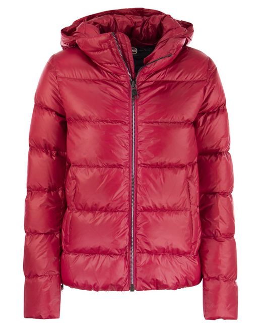 Colmar Red Down Jacket With Detachable Hood