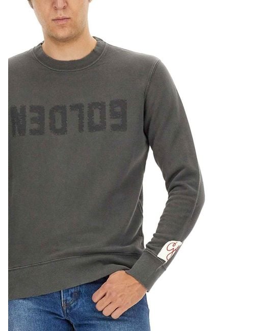 Golden Goose Deluxe Brand Classic Sweatshirt With Iconic Logo in Gray für Herren