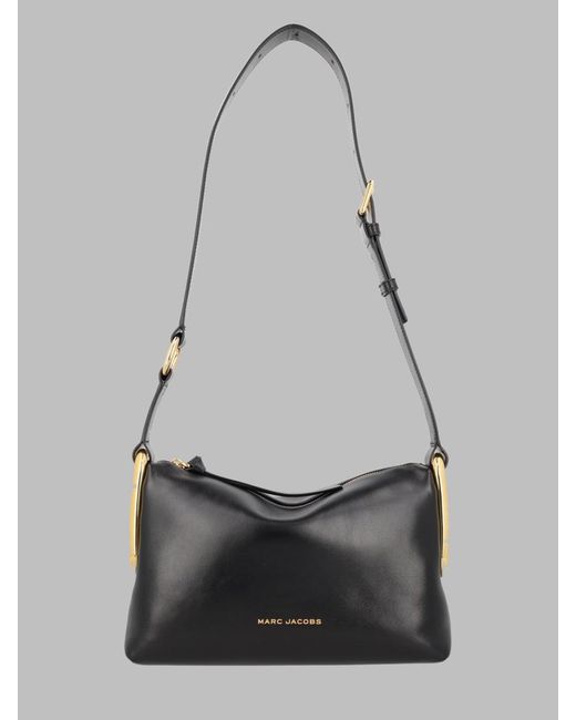 Marc Jacobs Gray Leather Shoulder Bag With Adjustable Strap