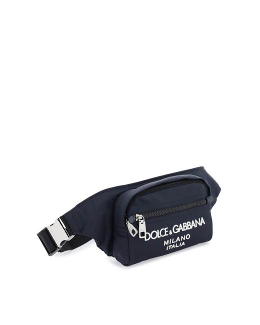 Bolsa Beltpack de nylon con logotipo Dolce & Gabbana de hombre de color Blue