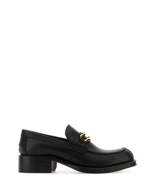 Lanvin Black Leather Medley Loafers