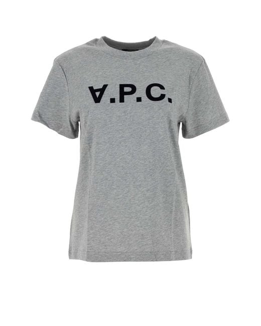 A.P.C. Gray T-Shirt With Logo