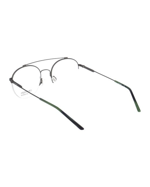 Calvin Klein Multicolor Satin Gunmetal Metal Optical Glasses for men