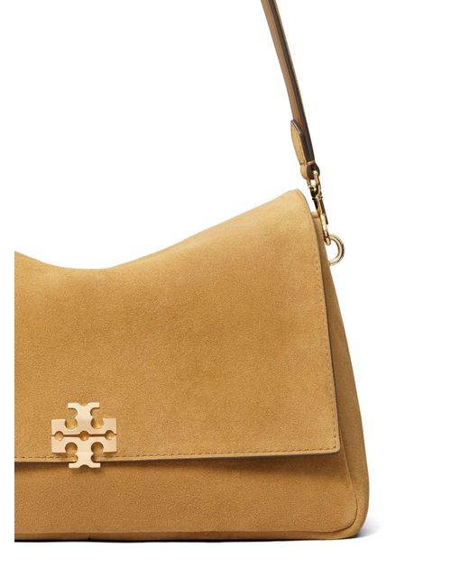 Tory Burch Metallic Charlie Suede Crossbody Bag