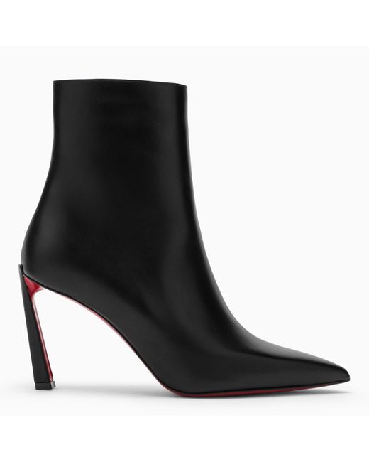 Christian Louboutin Stiefeletten aus schwarzem Leder in Schwarz | Lyst DE