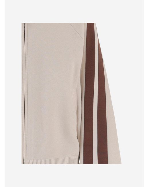 Pinko Natural Zip-Up Viscose-Blend Sweater
