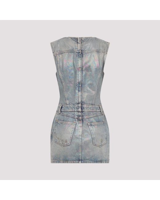 Mini-robe Denim Acne en coloris Gray