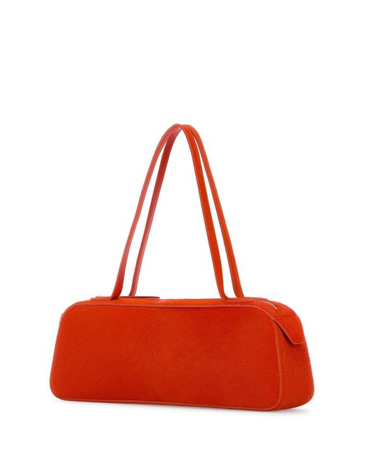 Khaite Red Calf Hair Simona Shoulder Bag