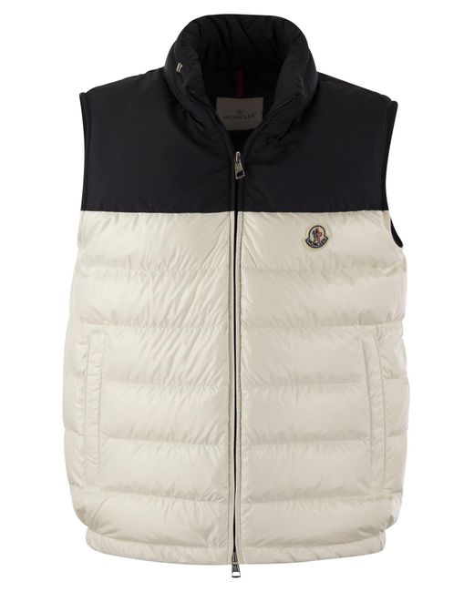 Moncler Blue Cerces Down Filled Gilet for men