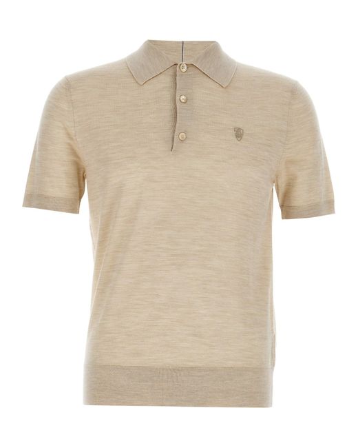 Burberry Natural Wool Polo Shirt for men