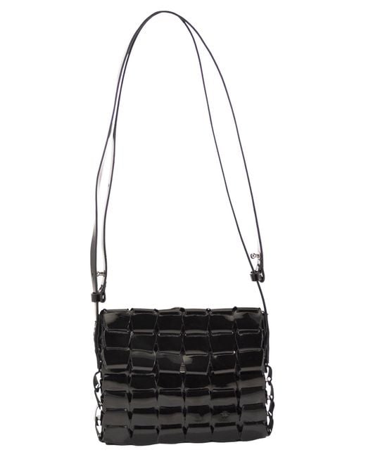 Dragon White Link Pochette Woven Leather Bag
