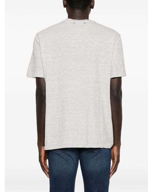 Golden Goose Deluxe Brand White Printed Cotton T-Shirt for men
