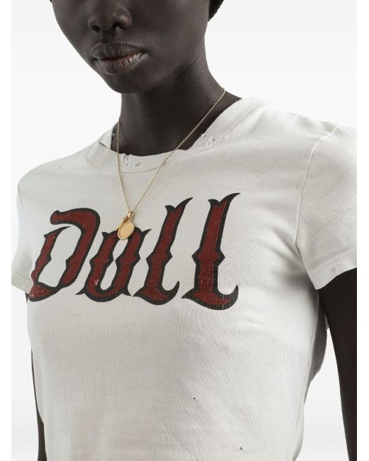 Dolce & Gabbana White Cotton Doll Print