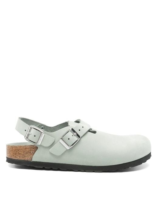 Birkenstock White Tokyo Pure Sage, Nubuck Leather