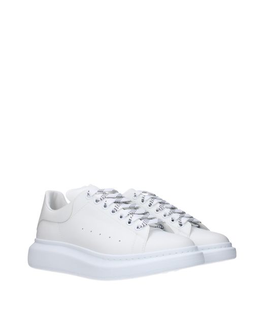 Alexander McQueen White Sneakers Oversize Uomo Pelle Bianco for men