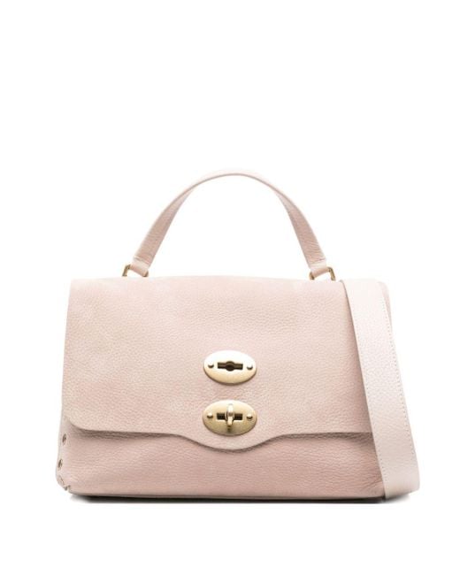 Zanellato Pink Postina Jones Small Suede Leather Handbag