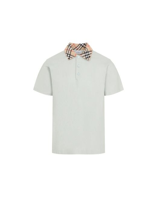 Burberry White Evan Polo