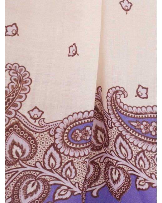 Zimmermann Maxine Wide Leg Printed Trousers in Natural | Lyst