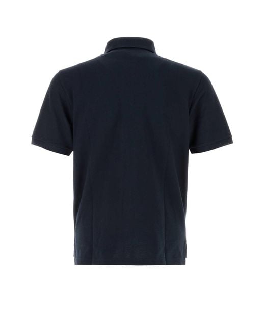 Saint Laurent Black Logo Embroidery Polo Shirt