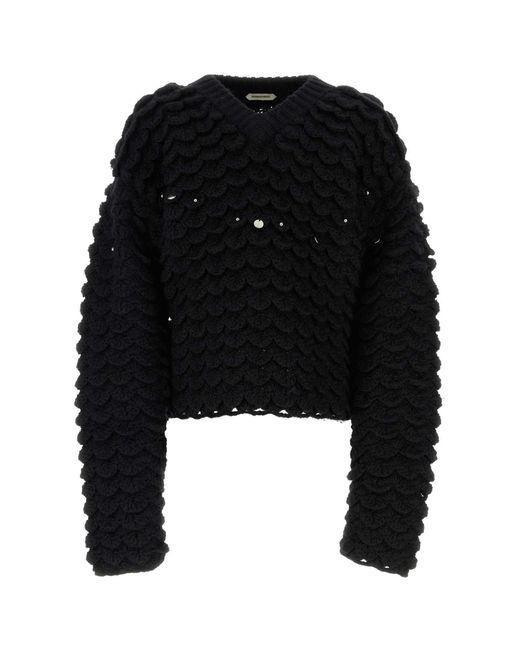 NAMACHEKO Black Wool Blend Sweater for men