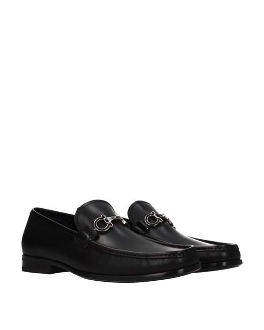 Ferragamo Black Chris Moccasins Leather