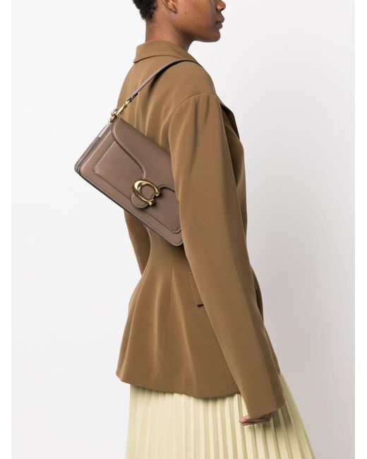 COACH Tabby 26 Leren Schoudertas in het Metallic