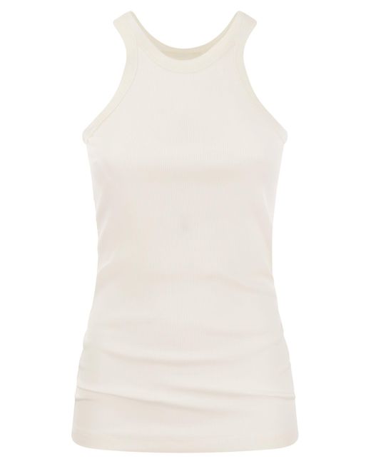 Nastie Silk Blend Jersey Top Top Sportmax en coloris White