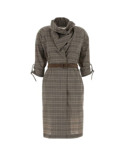 Burberry Multicolor Embroidered Stretch Wool Dress